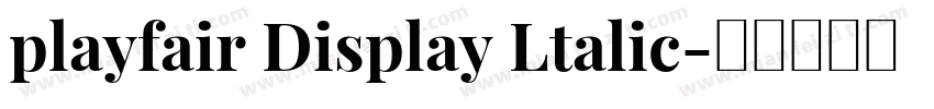 playfair Display Ltalic字体转换